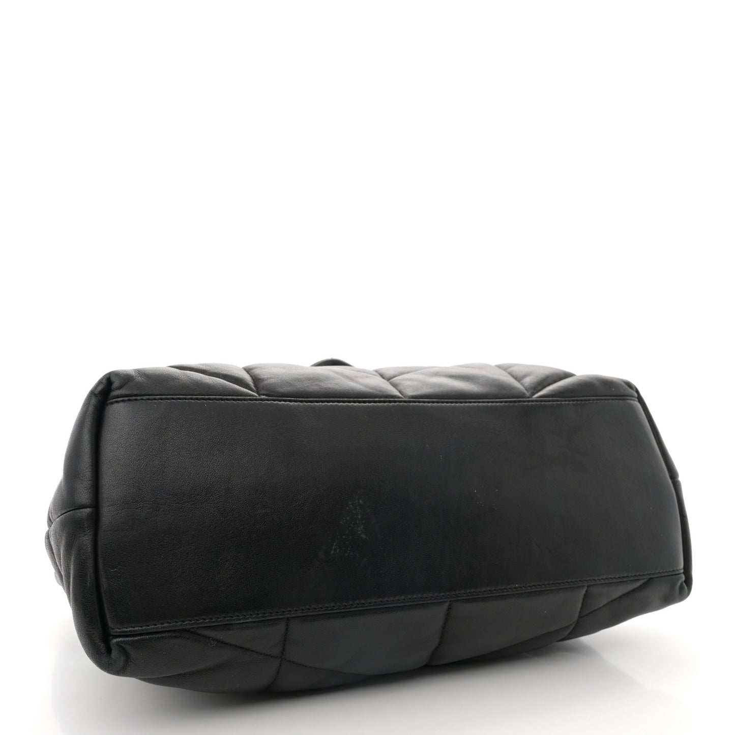 Lambskin Quilted Medium Loulou Puffer Monogram Chain Satchel Black