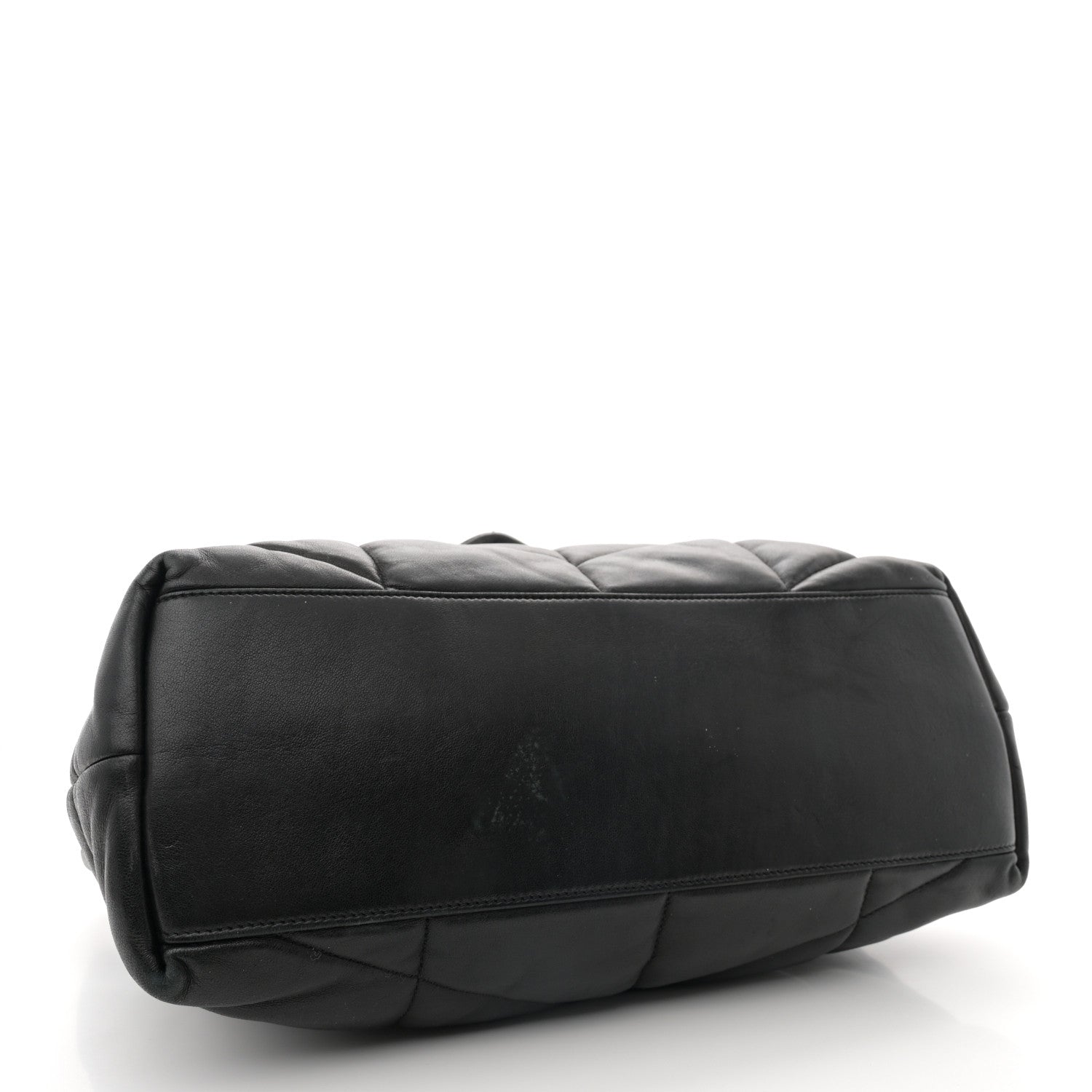 Saint Laurent Lambskin Quilted Medium Loulou Puffer Monogram Chain Satchel Black 4 of 13
