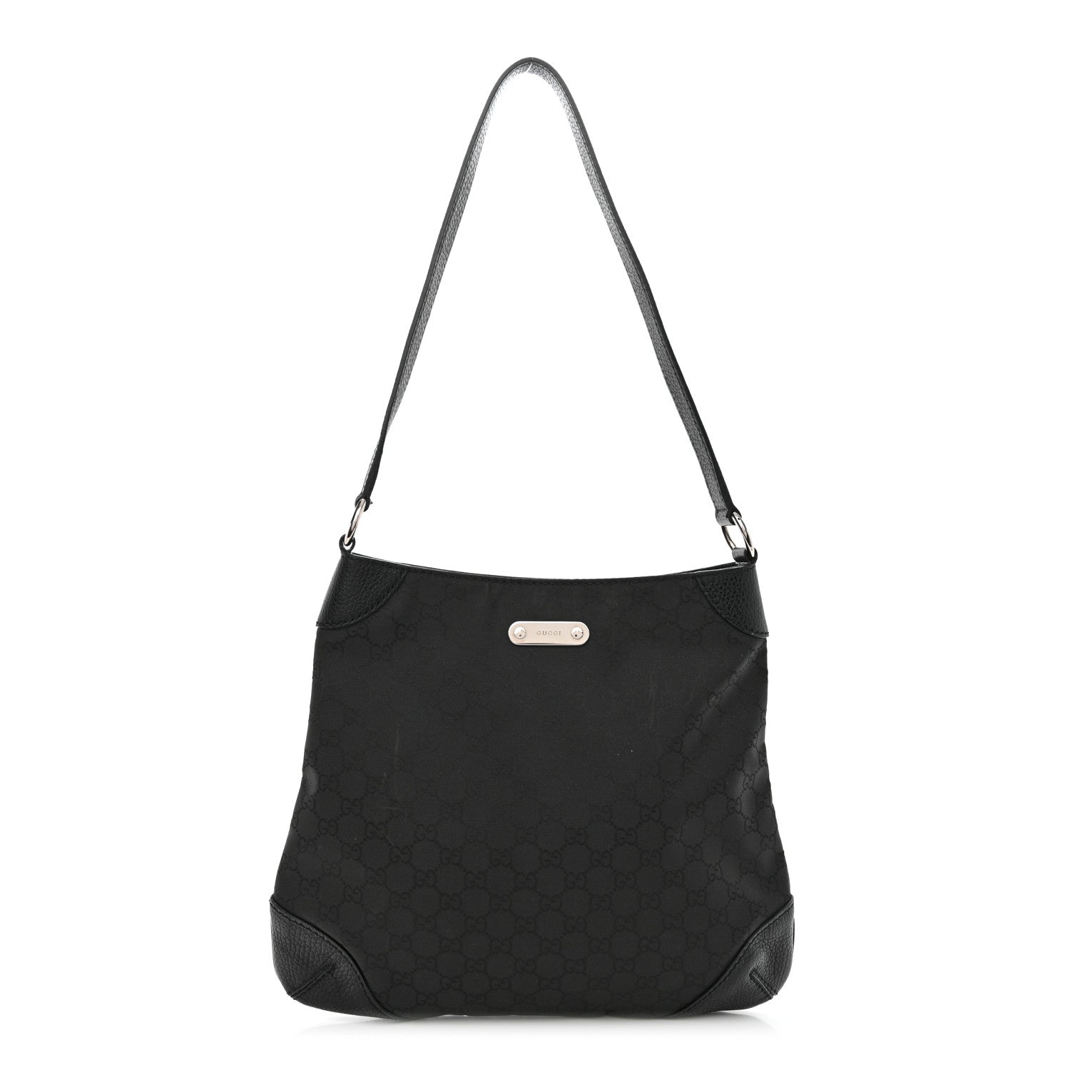Gucci Monogram Shoulder Bag Black 1 of 14