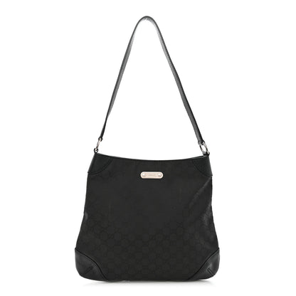 Gucci Monogram Shoulder Bag Black 1 of 14