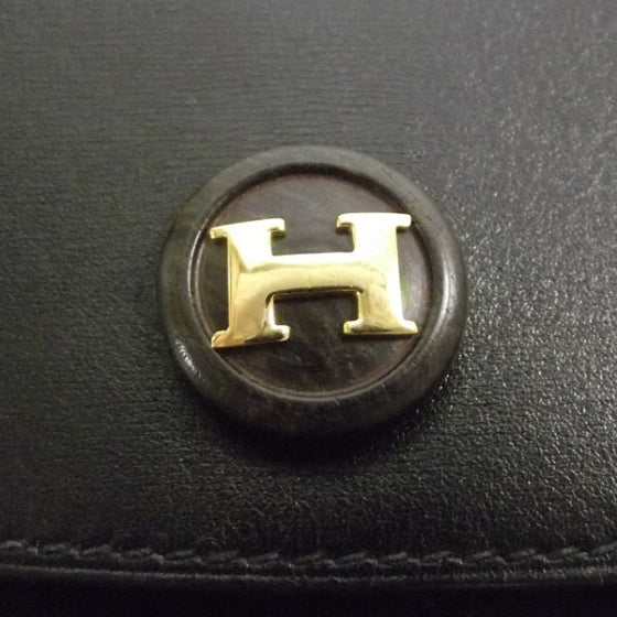 Hermes Box Leather Pochette Rio Black 7 of 9