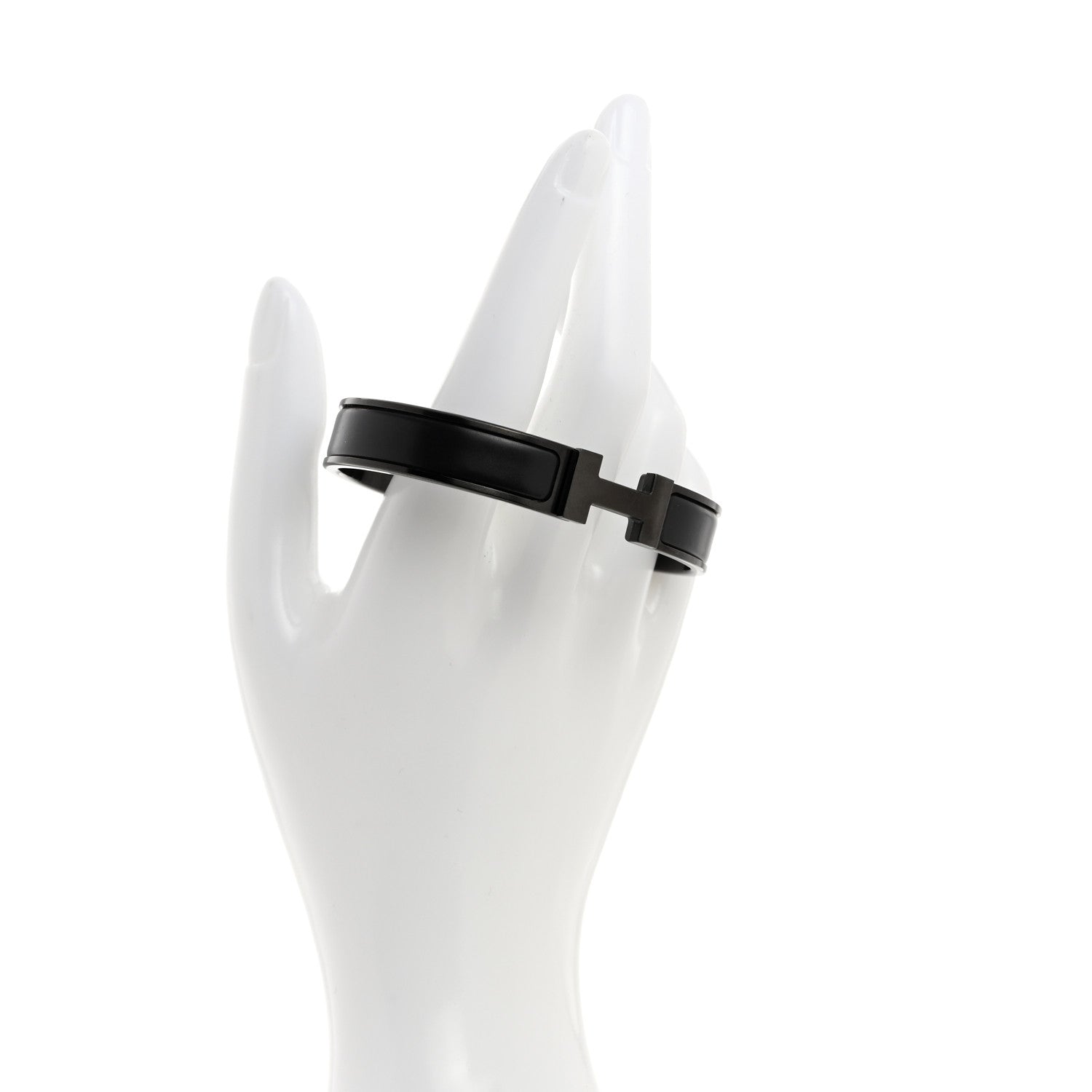 Hermes Matte Enamel Narrow Clic Clac HH Bracelet T4 So Black 2 of 5
