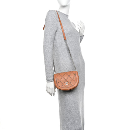 Chanel Calfskin Coco Eyelets Small Flap Bag Camel 2 of 10