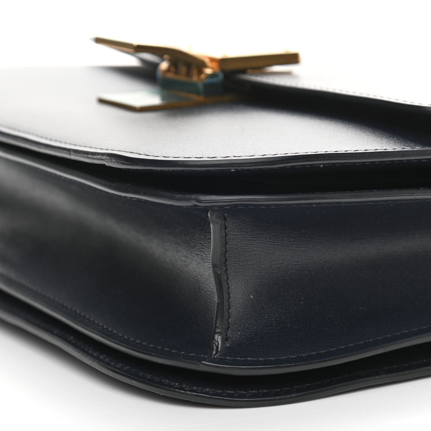 Celine Box Calfskin Medium Classic Box Flap Bag Navy 8 of 8