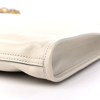 Gucci Suede Calfskin Large Rajah Chain Tote White 10 of 10