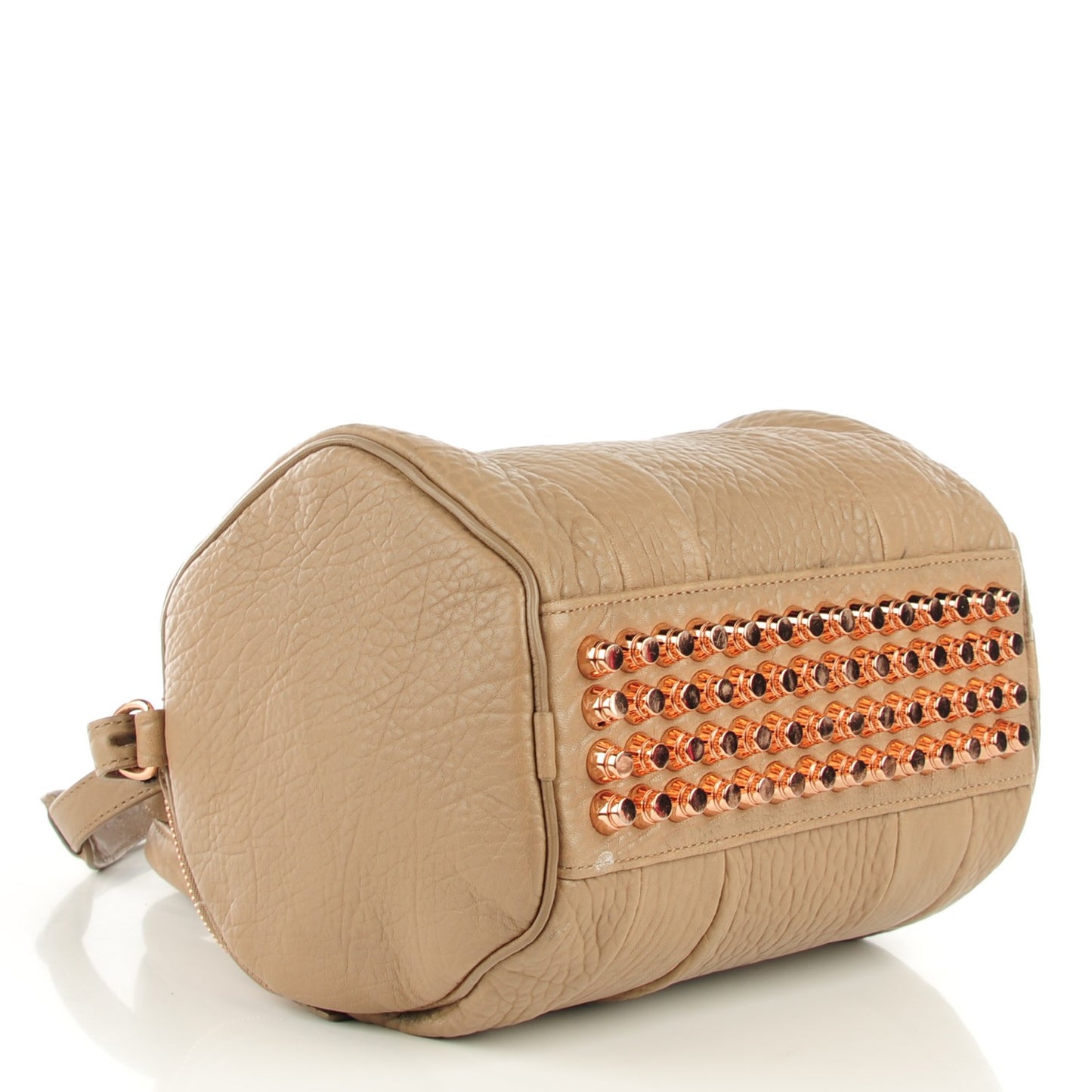 Pebbled Lambskin Rockie Latte Rose Gold Hardware