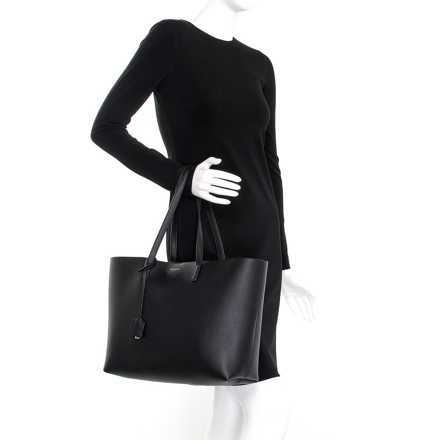 Saint Laurent Calfskin Large Shopping Tote Black 2 of 11