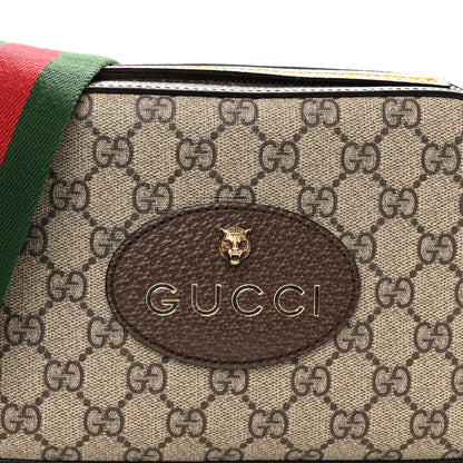 Gucci GG Supreme Monogram Web Neo Vintage Shoulder Bag Beige New Acero Crop 8 of 10