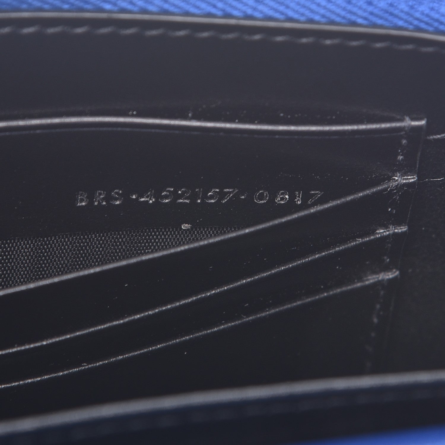 Saint Laurent Metallic Calfskin Monogram Sunset Chain Wallet Blue Royal 8 of 8