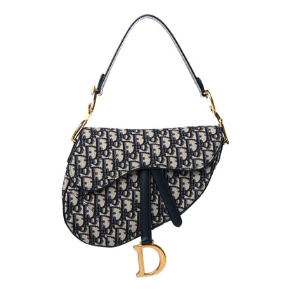 Christian Dior Oblique Saddle Bag Blue 1 of 10