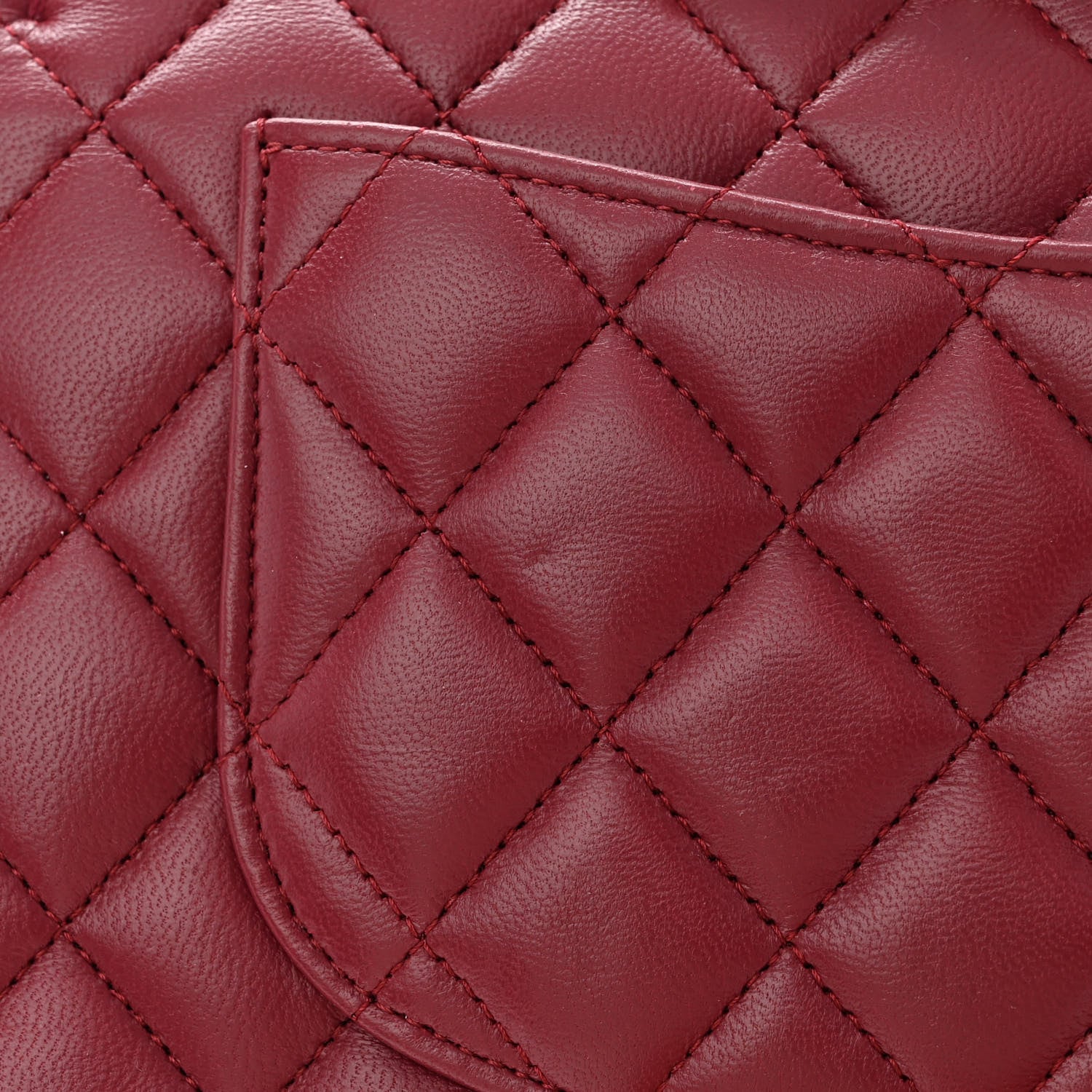 Chanel Lambskin Quilted Small Double Flap Burgundy 11 of 11