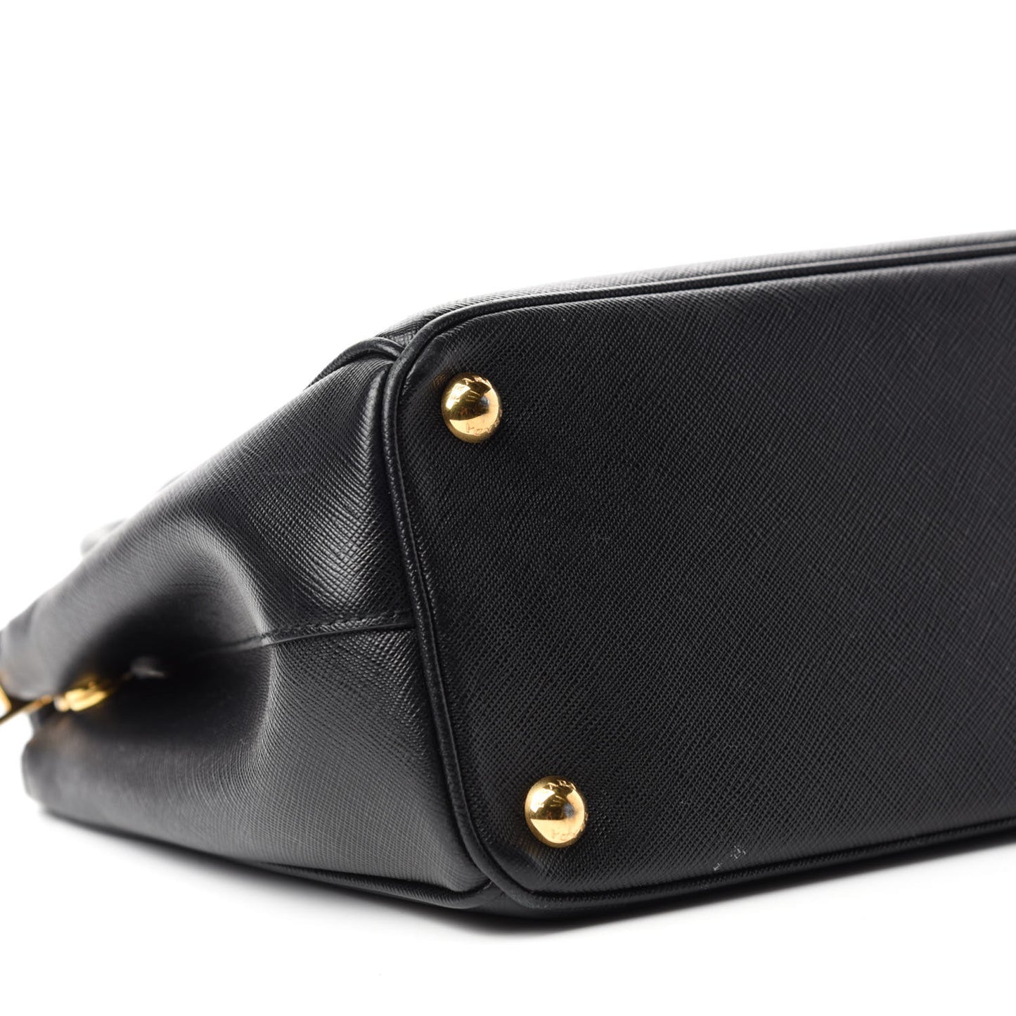 Saffiano Small Galleria Double Zip Tote Black