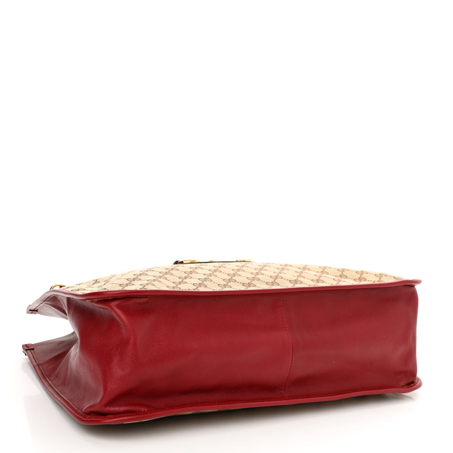 Gucci Monogram New Sakai Calfskin Lux Large Horsebit 1955 Tote Bag Beige Ebony New Cherry Red 4 of 11