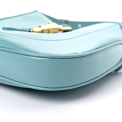 Gucci Boarded Dyana Lux Calfskin Small Jackie 1961 Hobo Dusty Azure 9 of 10