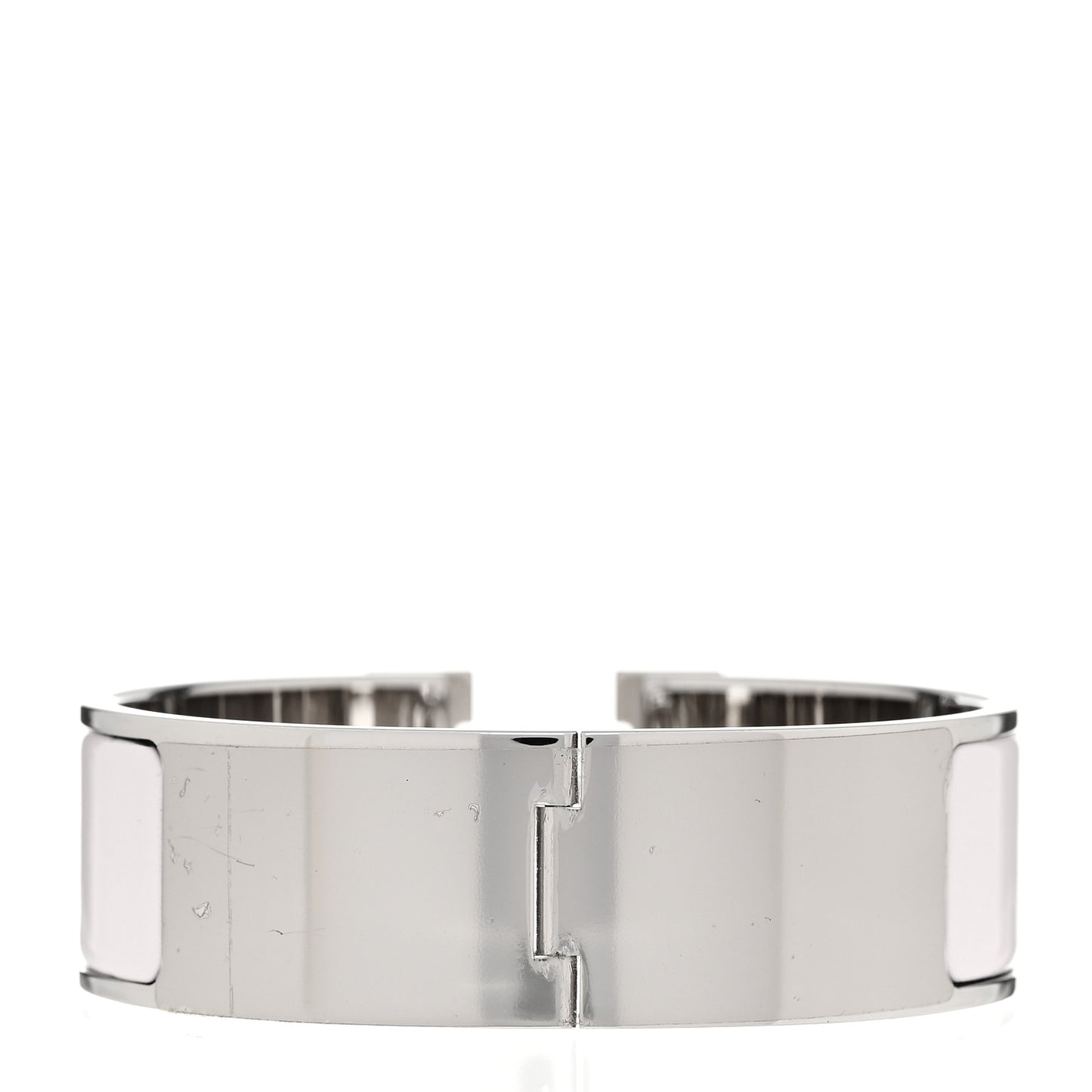 Enamel Wide Clic Clac H Bracelet GM Rose Nymph White