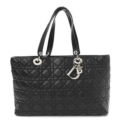 Christian Dior Lambskin Cannage Large Lady Dior Shopper Tote Black 1 of 12