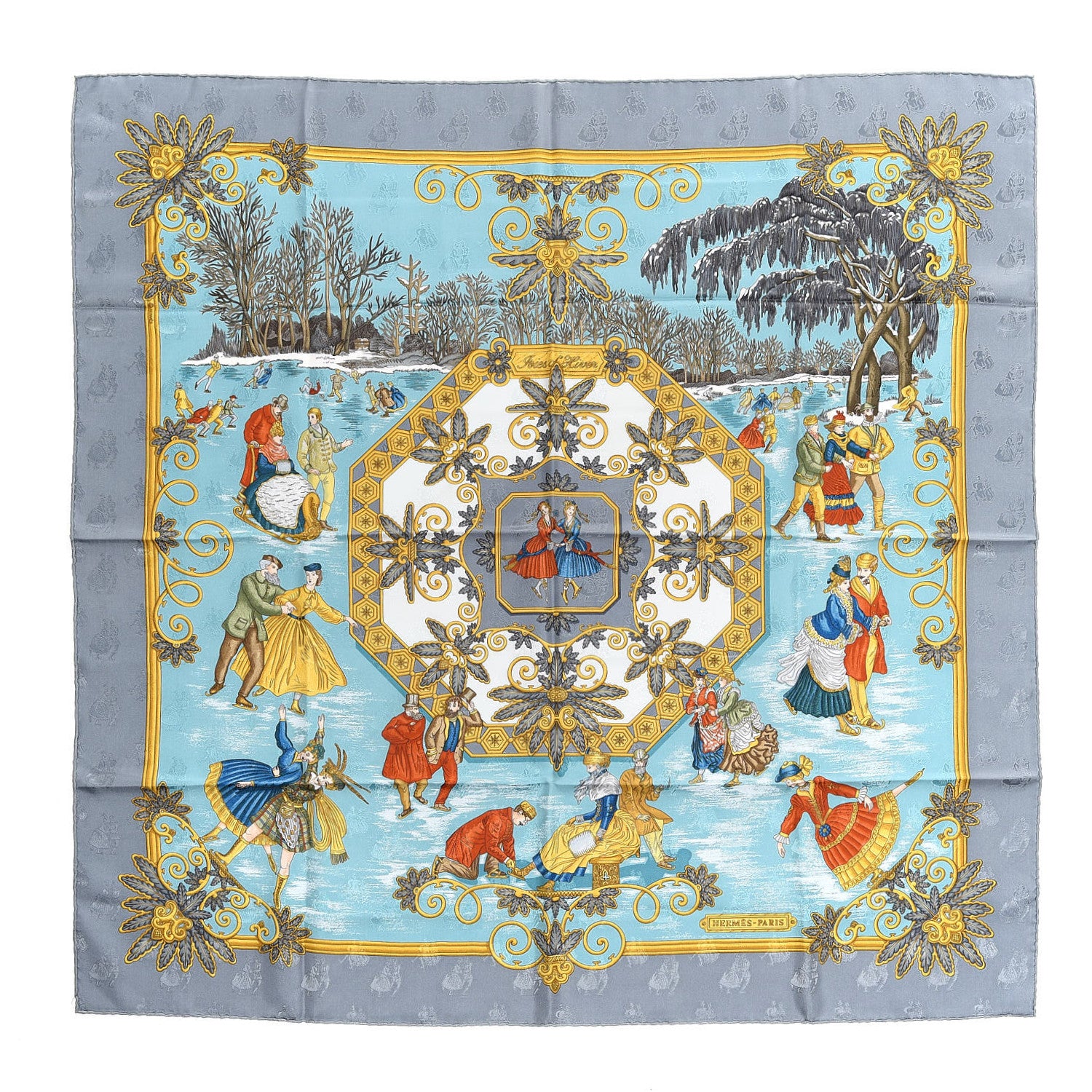 Hermes Silk Joies d'Hiver Scarf 90 1 of 6