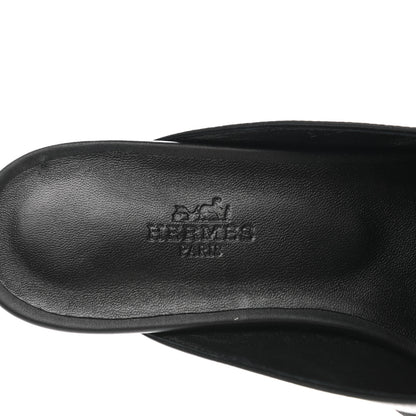 Hermes Printed Calfskin Tigre Royal Oz Mules 37.5 Black 7 of 9