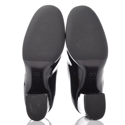 Chanel Patent Calfskin Mary Jane Pumps 39 Black 6 of 10