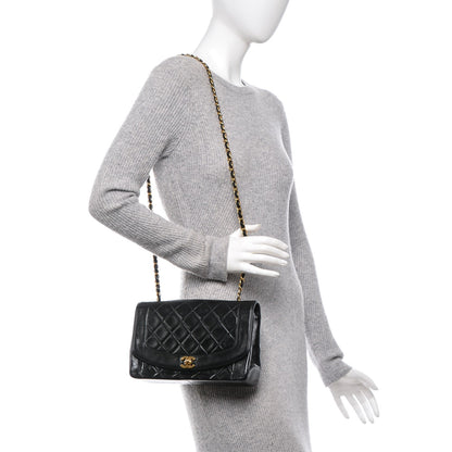 Chanel Lambskin Quilted Medium Single Flap Black 2 of 8