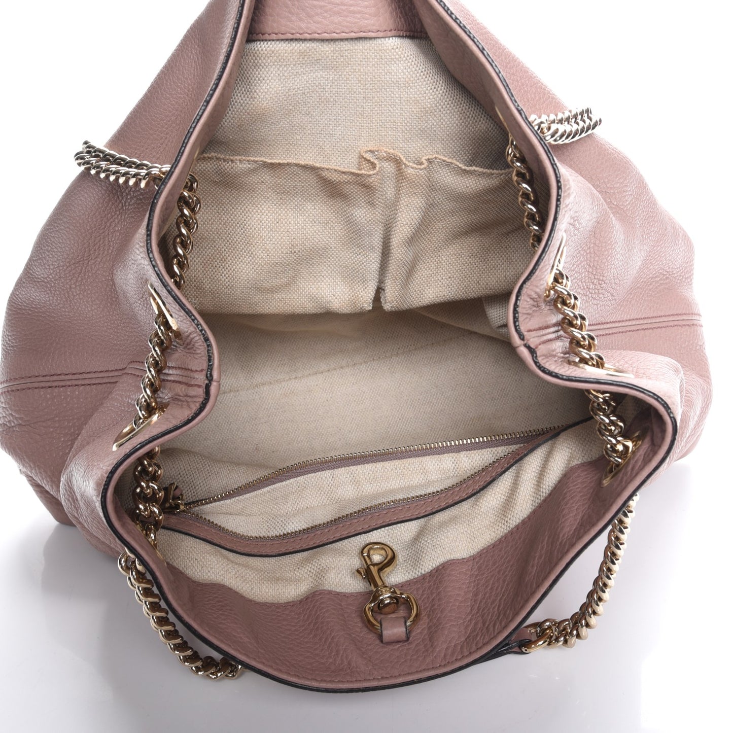 Pebbled Calfskin Medium Soho Chain Shoulder Bag Dark Cipria