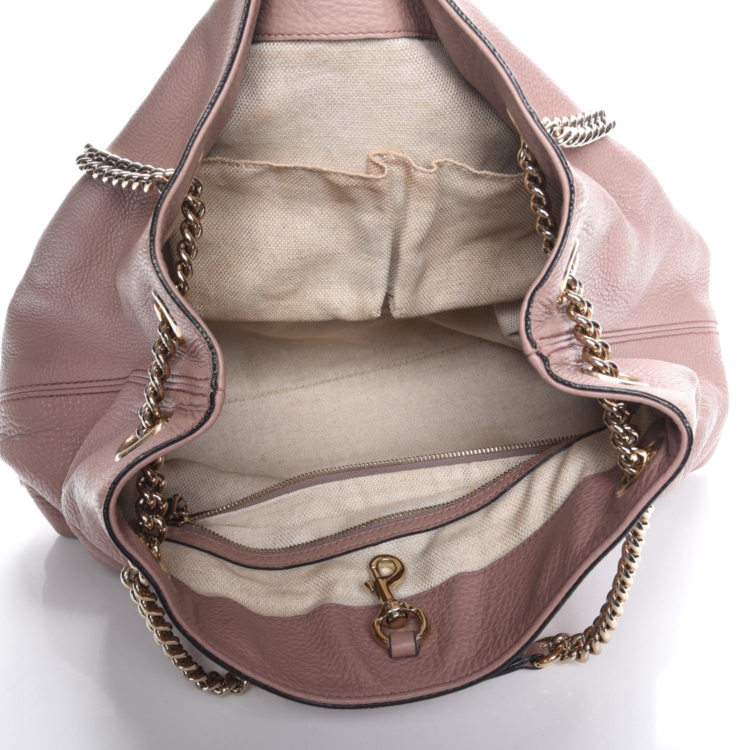 Gucci Pebbled Calfskin Medium Soho Chain Shoulder Bag Dark Cipria 5 of 8