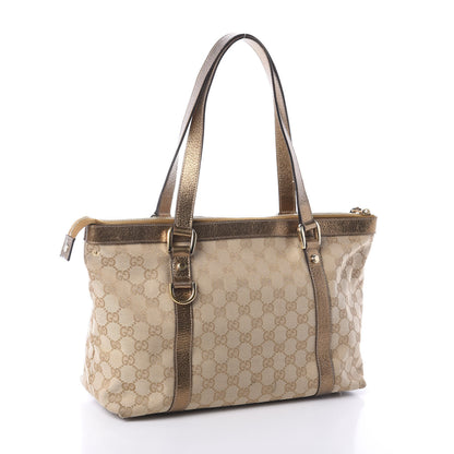 Gucci Monogram Medium Abbey Tote Gold 3 of 10
