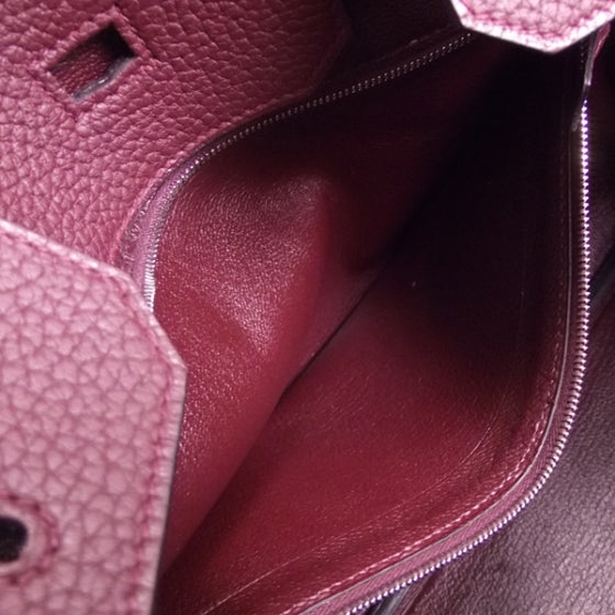 Hermes Taurillon Clemence BIRKIN 35 Plum 9 of 15