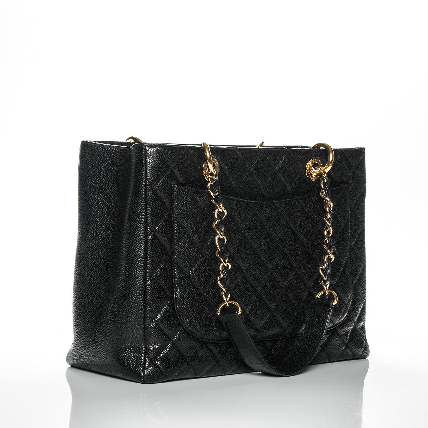 Chanel Caviar Quilted Grand Shopping Tote GST Black 3 of 8