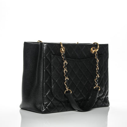 Chanel Caviar Quilted Grand Shopping Tote GST Black 3 of 8