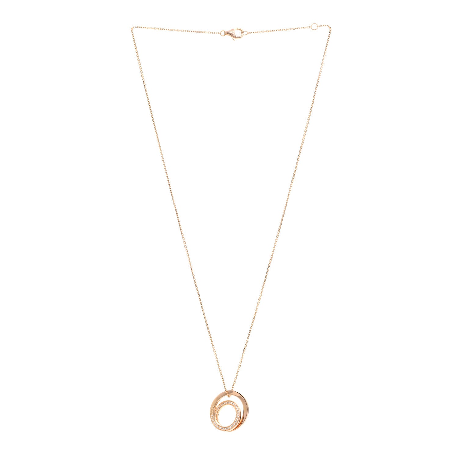 Cartier 18K Pink Gold Diamond Etincelle De Cartier Pendant Necklace 3 of 4