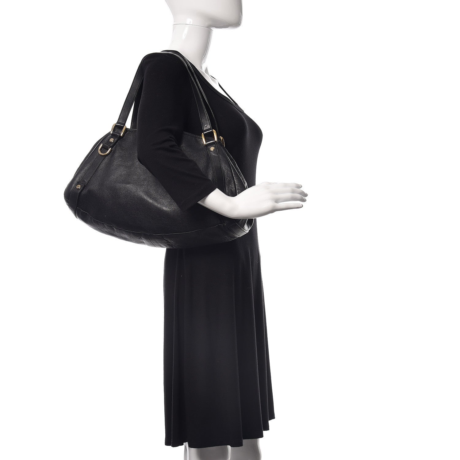 Gucci Calfskin Medium Abbey Shoulder Bag Black 2 of 12