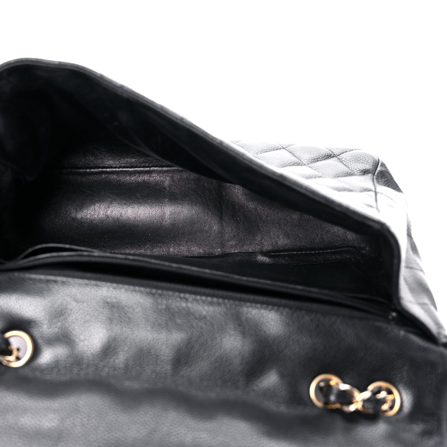 Caviar Quilted Jumbo Single Flap Black