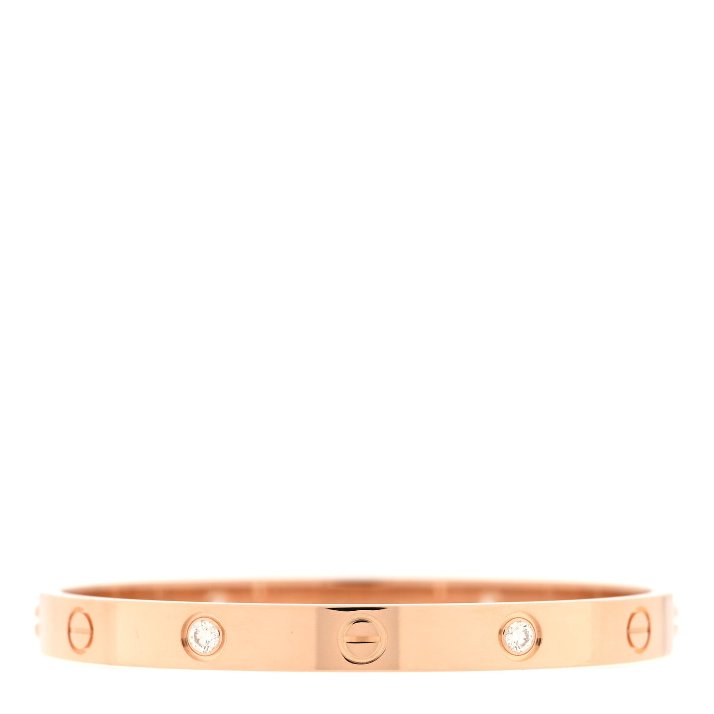 18K Pink Gold 4 Diamond LOVE Bracelet 17