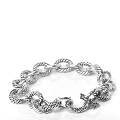 David Yurman Sterling Silver 12mm Large Oval Link Bracelet 3 of 8