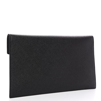 Saint Laurent Grain De Poudre Uptown Pouch Black 2 of 6