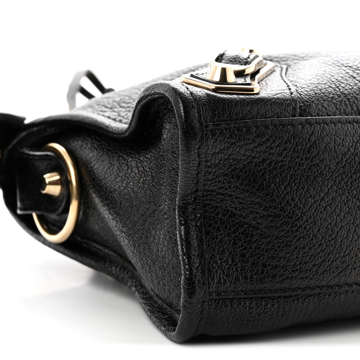 Balenciaga Chevre Gold Metallic Edge Hardware Mini City Black 10 of 11