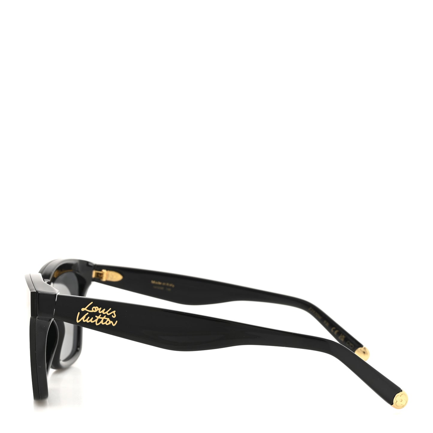 LV Script Square Sunglasses Z2970W Black