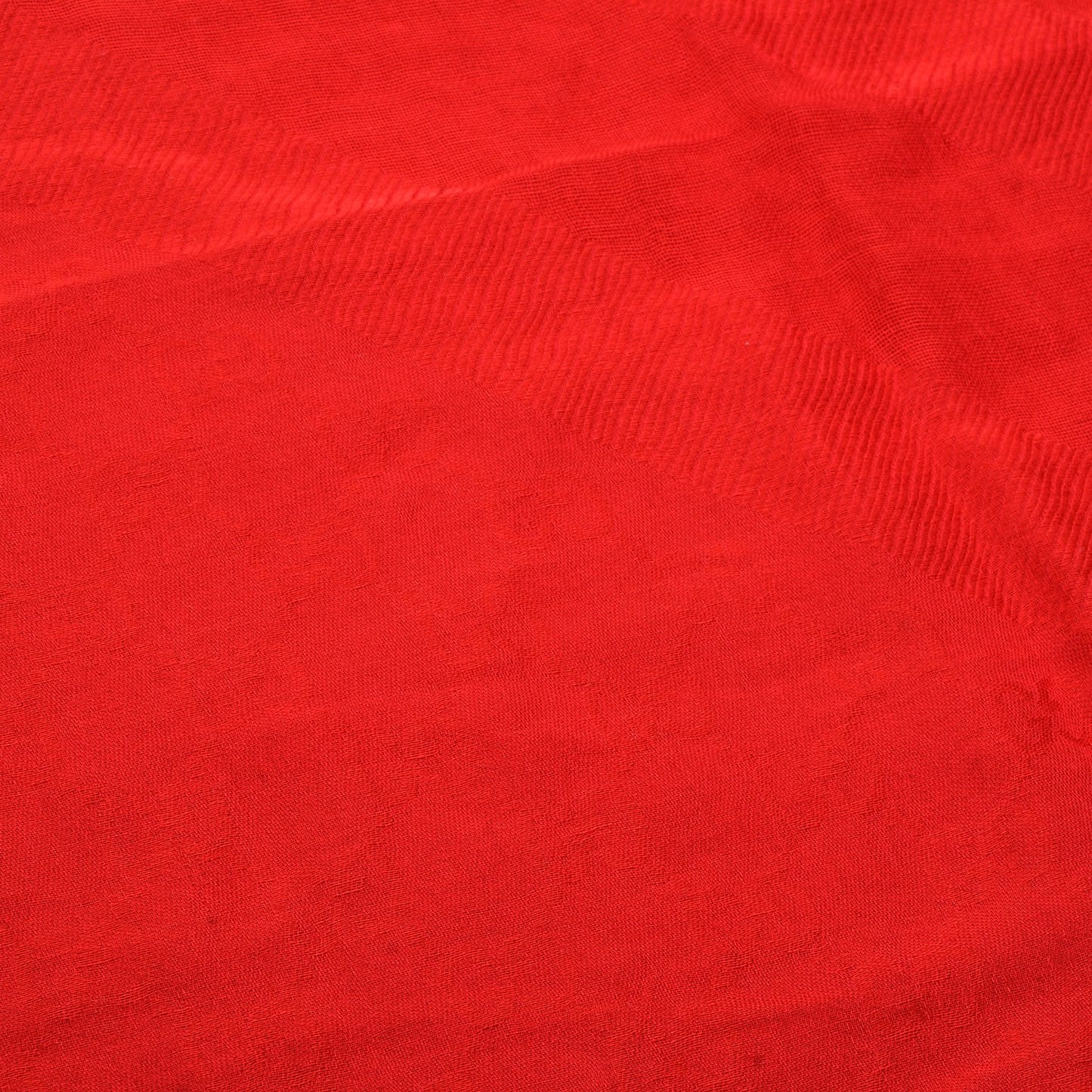 Modal Cotton Monogram Fringe Square Scarf Red