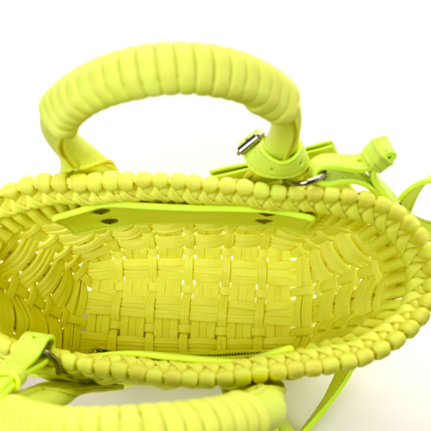 Faux Calfskin XXS Bistro Basket Fluo Yellow