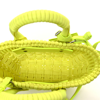 Balenciaga Faux Calfskin XXS Bistro Basket Fluo Yellow 5 of 12