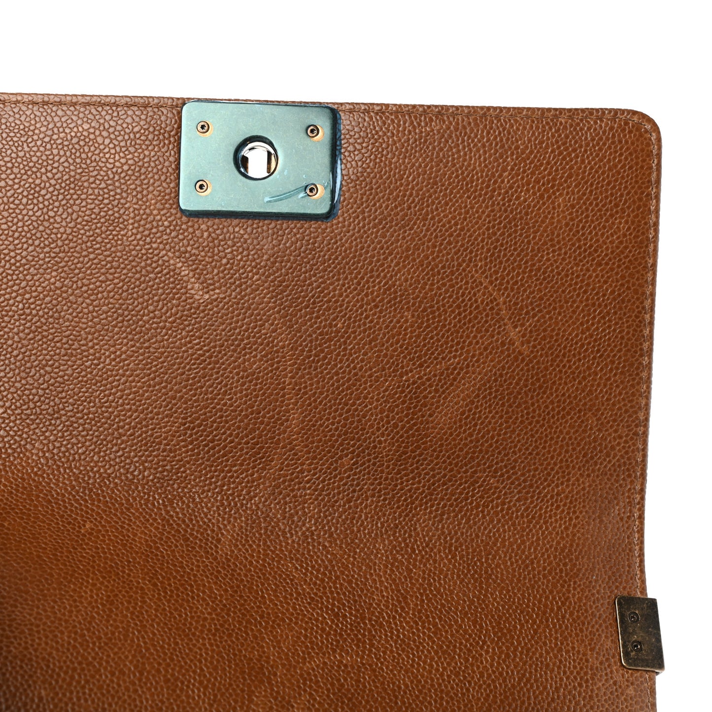 Caviar Quilted Medium Boy Flap Light Brown