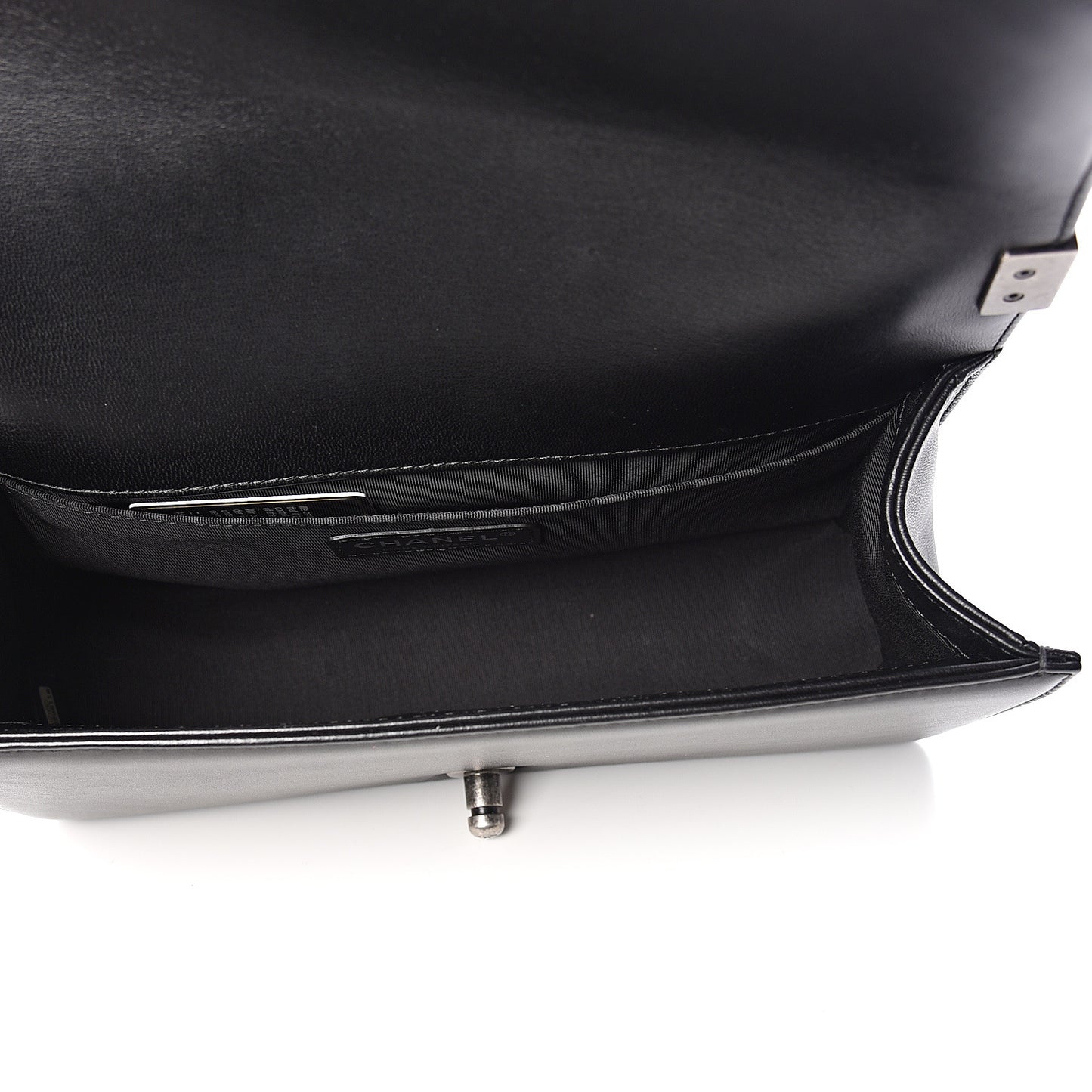 Lambskin Quilted Medium Boy Flap Black