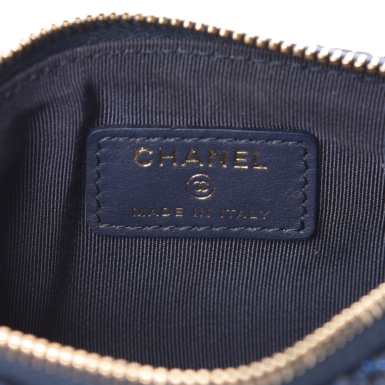 Chanel Woven Straw Raffia Deauville Cosmetic Pouch Blue 6 of 8