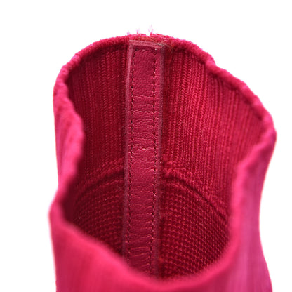 Louis Vuitton Stretch Fabric Silhouette Ankle Boot 37.5 Pink 7 of 8