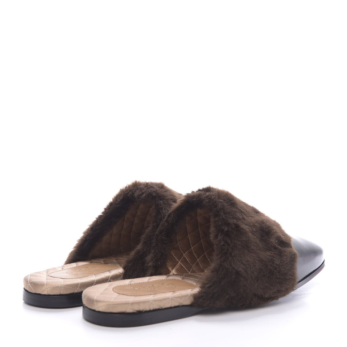 Malaga Kid Faux Fur Mens Lawrence Slippers 8 Black