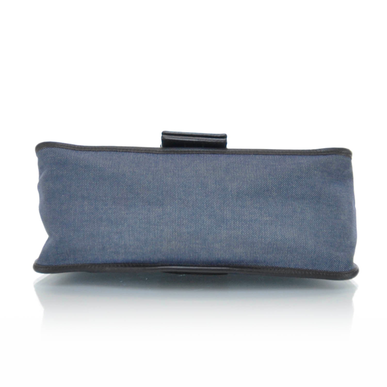 Fendi Denim Shoulder Bag Blue Black 5 of 9