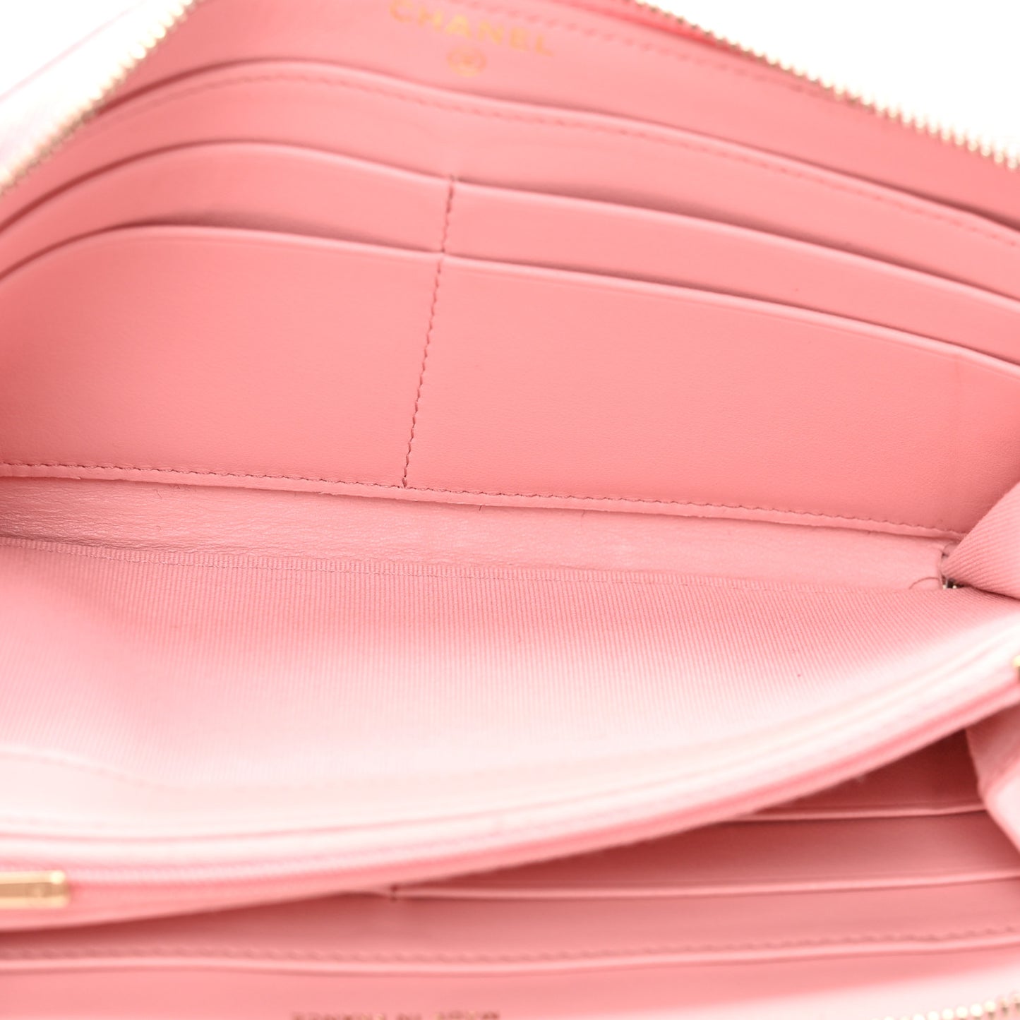 Caviar Quilted Large Gusset Zip Around Wallet Pink