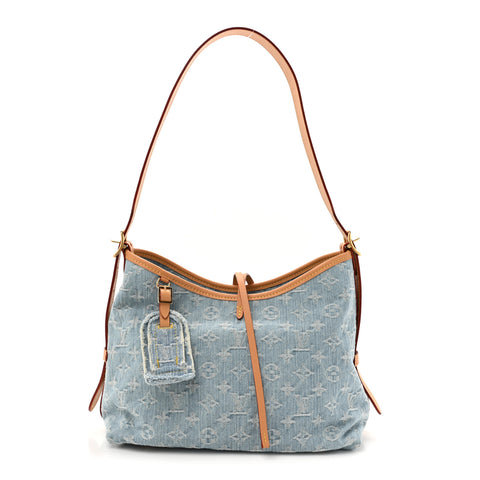 Monogram Denim CarryAll PM Sky Blue
