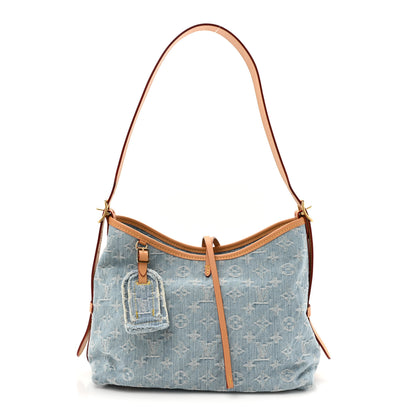Louis Vuitton Monogram Denim CarryAll PM Sky Blue 1 of 11